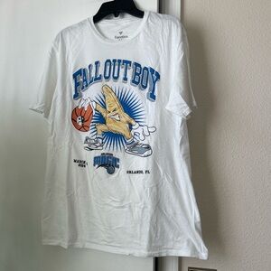 Fanatics White Graphic Tee with Blue Accents